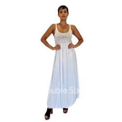 Φόρεμα μακρύ βαμβακερό με τιράντες